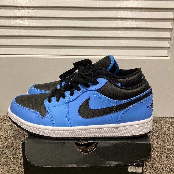 Nike Jordan 1 Low “ University Blue Black “ - Men Size 10 - Pre Owned - Picture 2 of 6